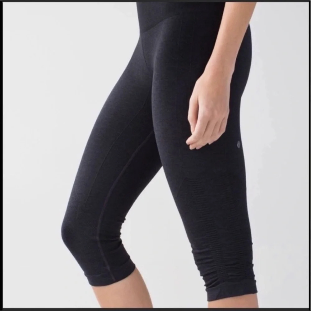 Lululemon Ebb To Street Cropped Black Leggings size 4